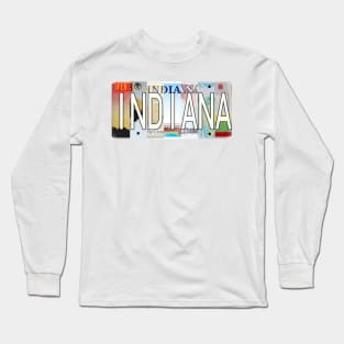 Indiana License Plates Long Sleeve T-Shirt